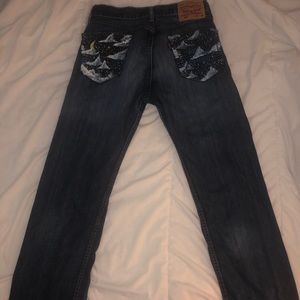 Levi 505 hand painted jeans